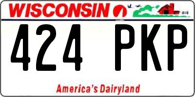 WI license plate 424PKP