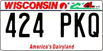 WI license plate 424PKQ