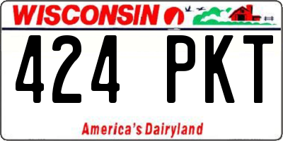 WI license plate 424PKT