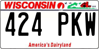 WI license plate 424PKW