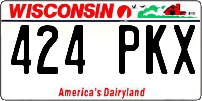 WI license plate 424PKX