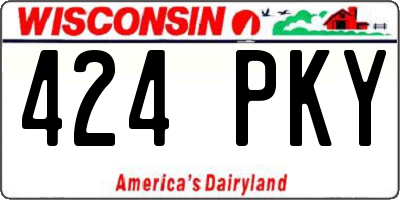 WI license plate 424PKY