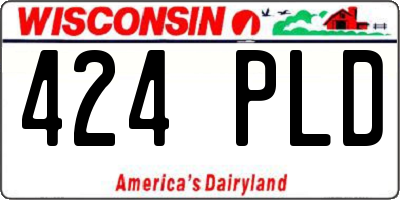 WI license plate 424PLD