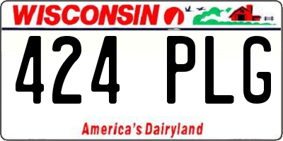 WI license plate 424PLG