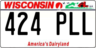 WI license plate 424PLL