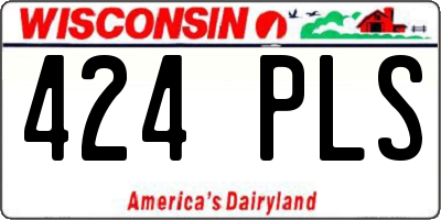 WI license plate 424PLS