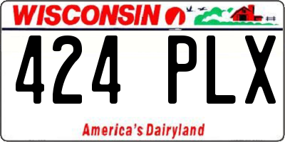 WI license plate 424PLX