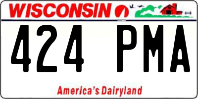 WI license plate 424PMA