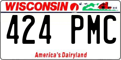 WI license plate 424PMC