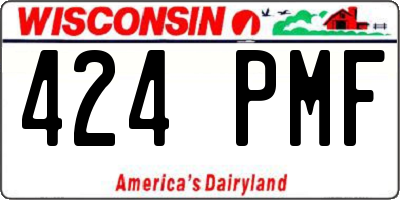 WI license plate 424PMF