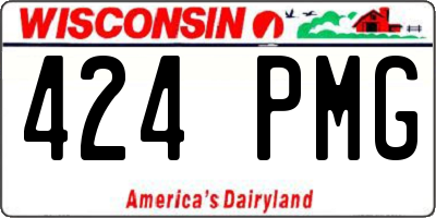 WI license plate 424PMG