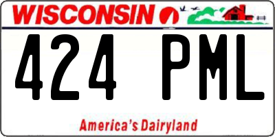 WI license plate 424PML