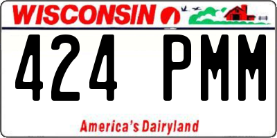 WI license plate 424PMM