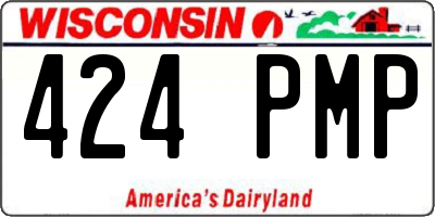WI license plate 424PMP