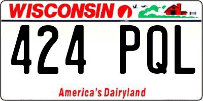 WI license plate 424PQL