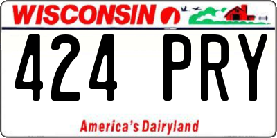 WI license plate 424PRY