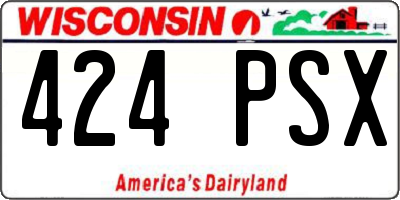 WI license plate 424PSX