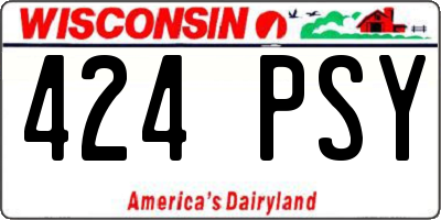 WI license plate 424PSY