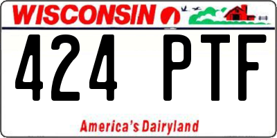 WI license plate 424PTF