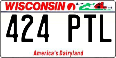 WI license plate 424PTL