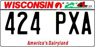 WI license plate 424PXA