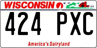 WI license plate 424PXC