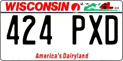 WI license plate 424PXD