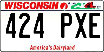 WI license plate 424PXE