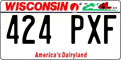 WI license plate 424PXF