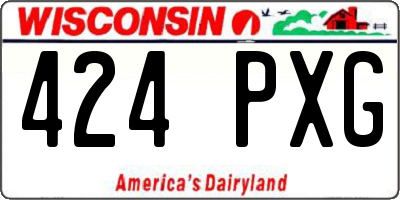WI license plate 424PXG