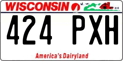 WI license plate 424PXH