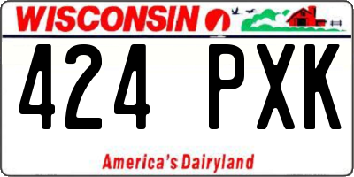 WI license plate 424PXK