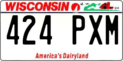WI license plate 424PXM