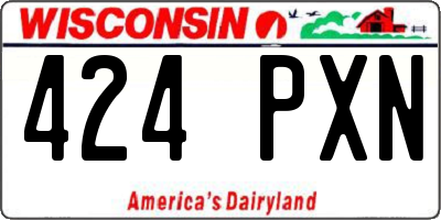 WI license plate 424PXN