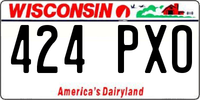 WI license plate 424PXO