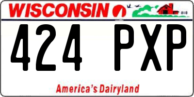 WI license plate 424PXP
