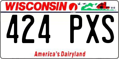 WI license plate 424PXS