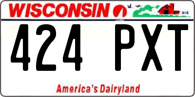 WI license plate 424PXT