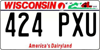 WI license plate 424PXU