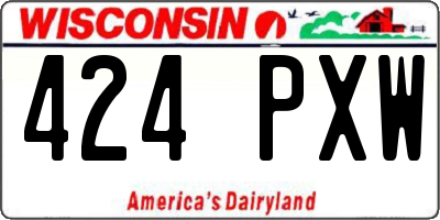 WI license plate 424PXW