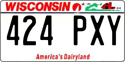 WI license plate 424PXY