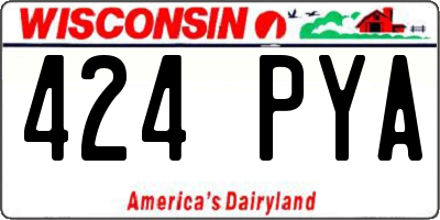 WI license plate 424PYA
