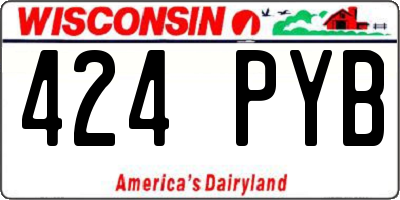 WI license plate 424PYB