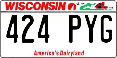 WI license plate 424PYG