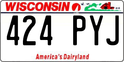 WI license plate 424PYJ