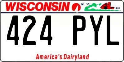 WI license plate 424PYL