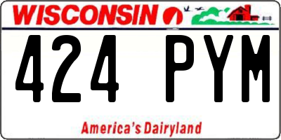 WI license plate 424PYM