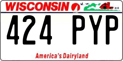 WI license plate 424PYP