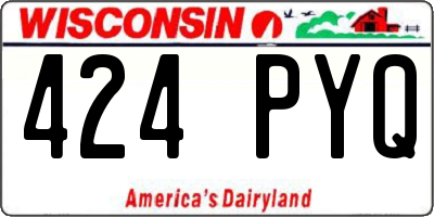WI license plate 424PYQ