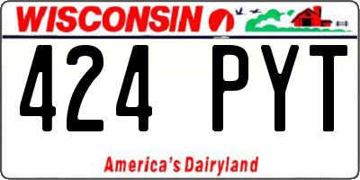 WI license plate 424PYT